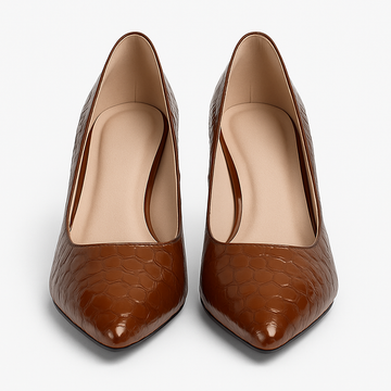 Pantofi Dama Din Piele Naturala Maro 558